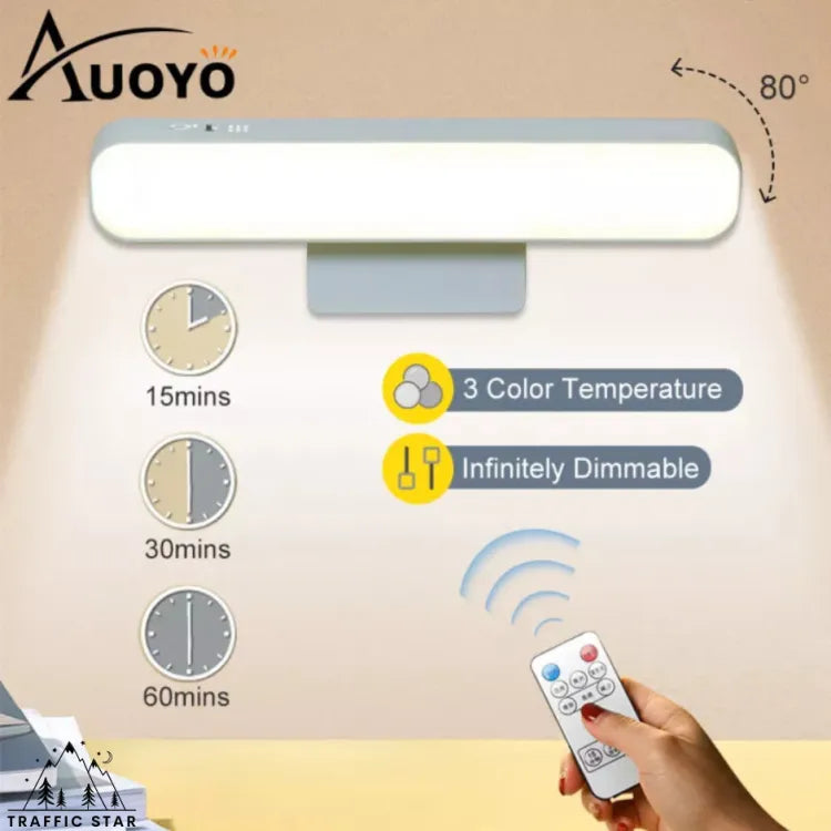 Auoyo Desk Lamp USB Table Lamp LED Light Computer Magnetic Office Study Reading Light Rechargeable For Bedroom