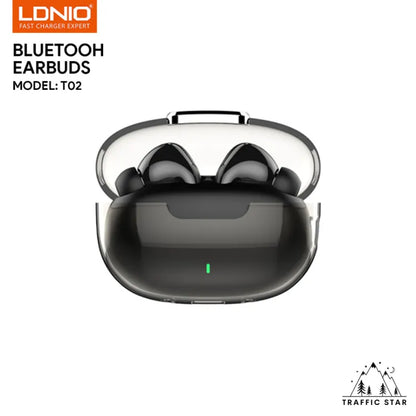 LDNIO T02 Bluetooth Earbuds, Waterproof Gaming, Built-in microphone, TWS Wireless Earbud