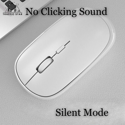 Rechargeable Wireless Mouse 2.4G + BT Dual Mode Ergonomic Design Silent Mouse