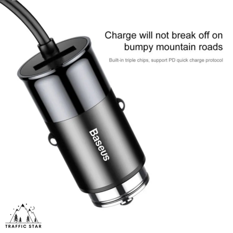 Baseus Car Charger 3.1A Fast Charging 4 USB Ports Output Tablet Mobile Phone