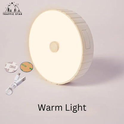 2023 New Model High Quality LED Circle Light Human Body Sensor Rechargeable Intelligent USB Night Light (Sensor မီးဝိုင်းပုံစံသစ် အရည်အသွေးမြင့် ကော်အထူသား)