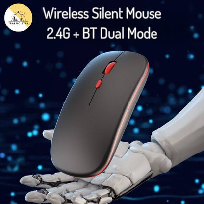 Wireless Silent Mouse 2.4G+BT Dual Mode TypeC Charging (Upgraded Version)