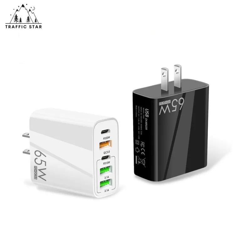 Fast Charging PD 65W Type C Charger QC3.0  US Plug