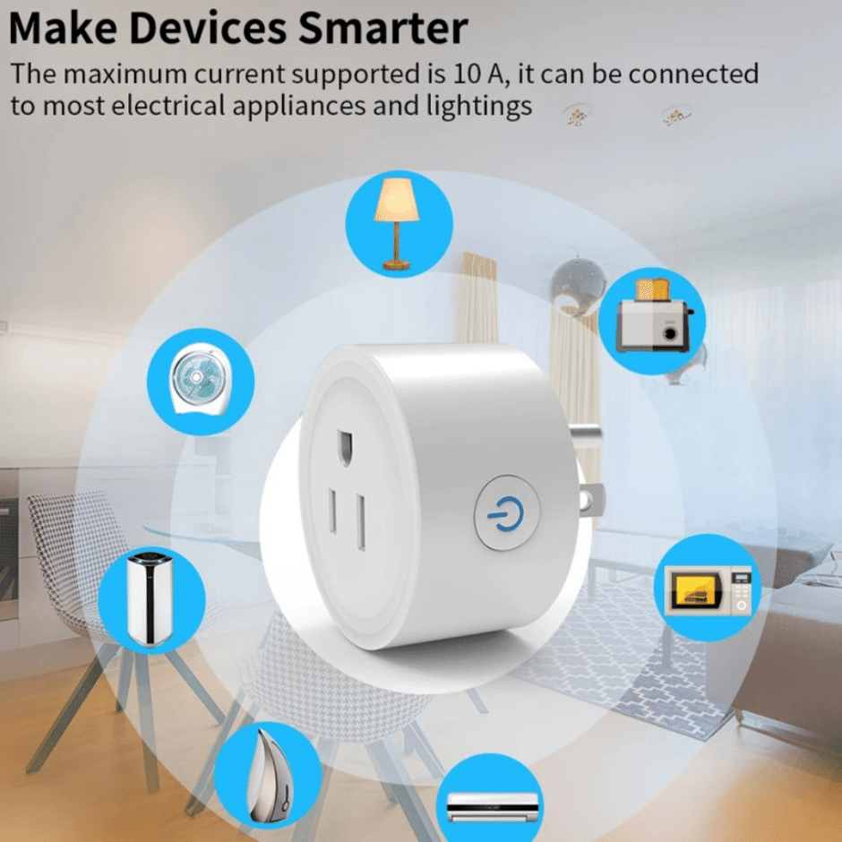 WiFi Smart Plug US Socket Smart Home Power Monitor Timing Outlet Voice Control