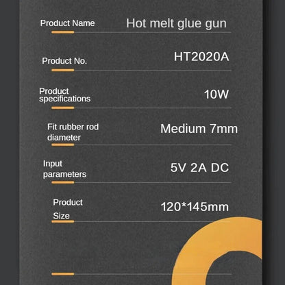 Deli Hot Melt Glue Tool AC 220V 10W Low Pressure Safety High Viscosity 7Mm Household Glue Sticks Electric DIY Tools