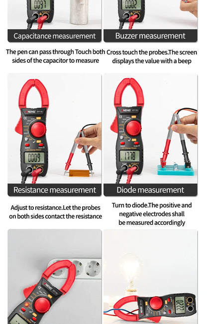 ANENG ST170 Clamp Meter Digital Multimeter 500A AC Current AC/DC Voltage Tester