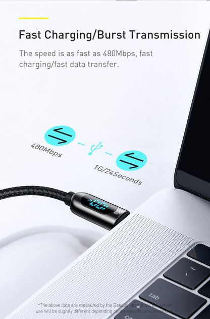 Baseus PD 100W USB C Cable Fast Charging Type C Cable