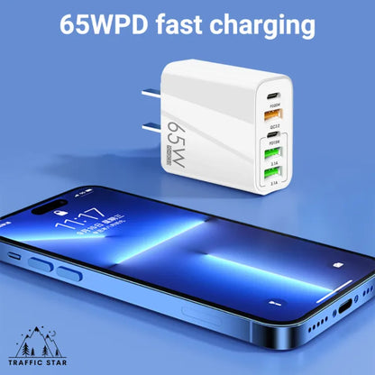 Fast Charging PD 65W Type C Charger QC3.0  US Plug