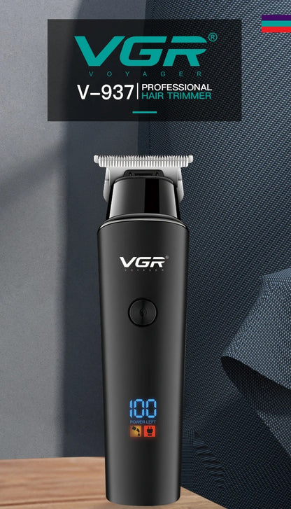 VGR Hair Trimmer 0mm LED Hair Clipper V-937 Digital Display USB Rechargeable