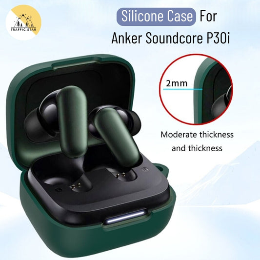 For Anker Soundcore P30i TWS earbuds Soft Silicone Cover Shockproof Case with Hook