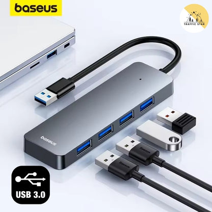 BASEUS 4 Ports USB Hub ABS USB 3.0 for Laptop Multi Splitter Adapter