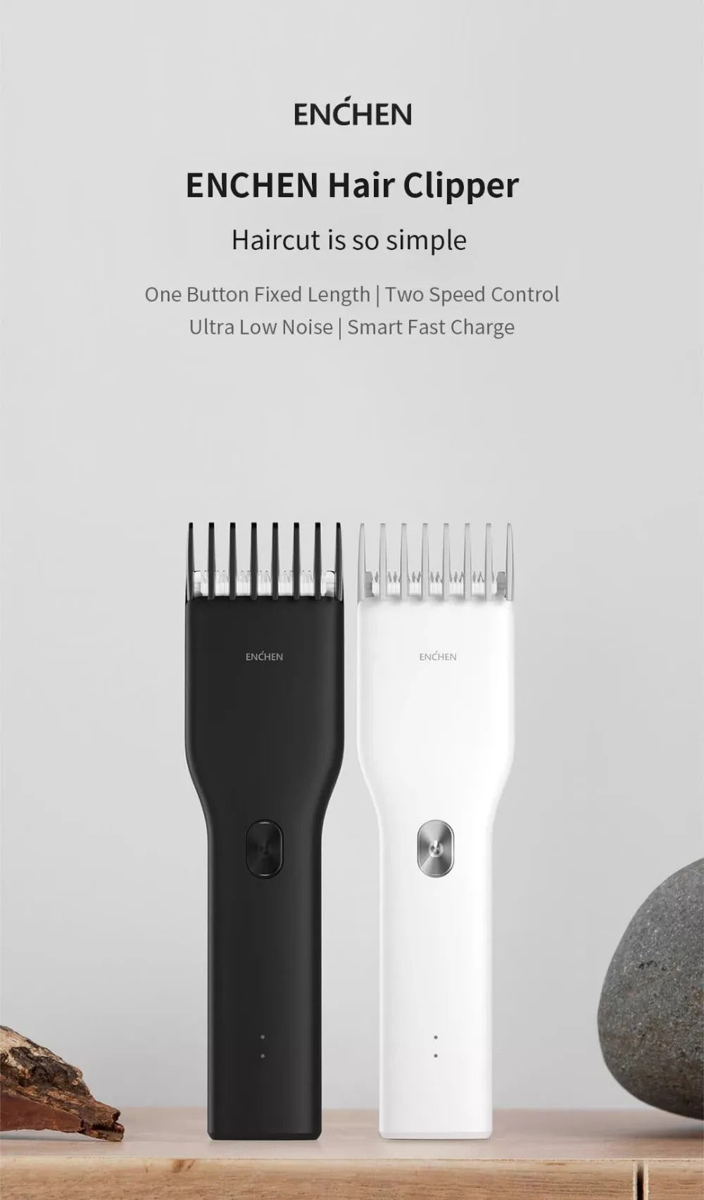 ENCHEN Electric Cordless Hair Clippers USB Rechargeable Haircut Professional Hair Trimmer Low Noise Hair Cutter