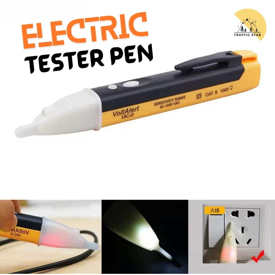 Voltage Alert ABS Plastic Pocket Pen 90-1000V Voltage Detector with LED Light