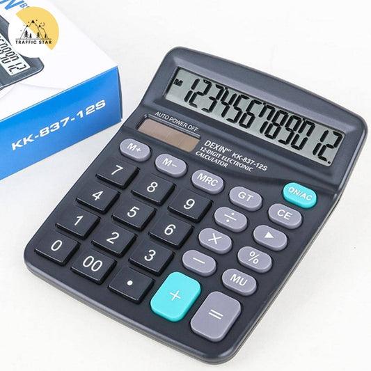 High Quality Dexin 12 Digits Electronic Calculator Solar + Battery