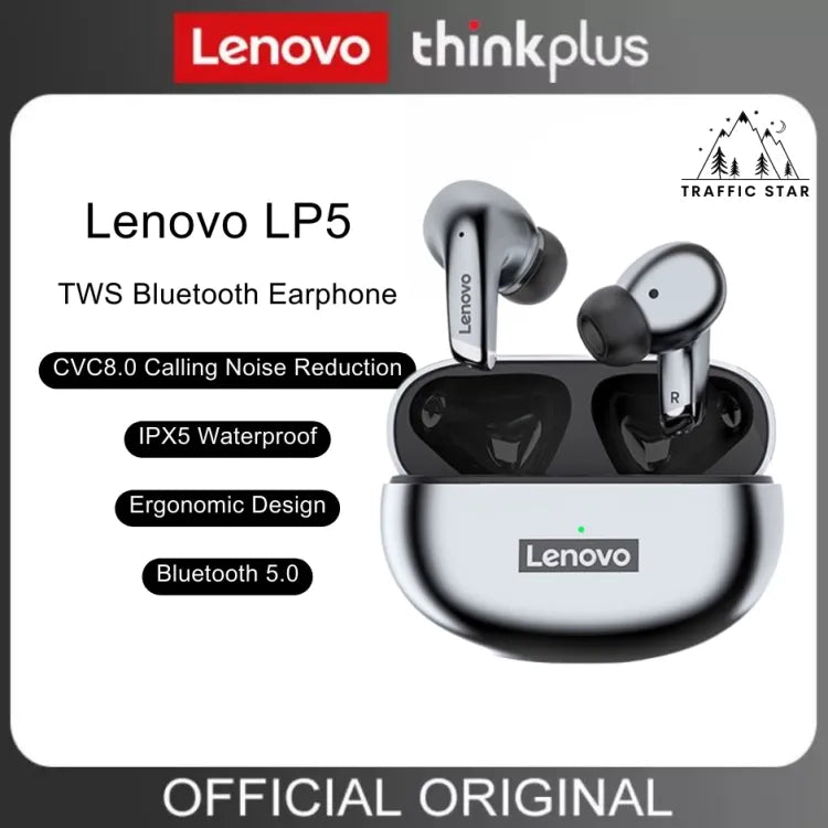 Lenovo LP5 Waterproof Headsets HiFi Music Earbuds Wireless Headphones Bluetooth Earphones