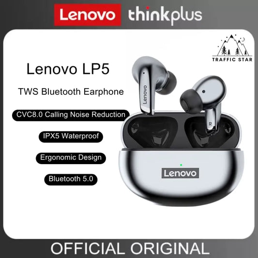 Lenovo LP5 Waterproof Headsets HiFi Music Earbuds Wireless Headphones Bluetooth Earphones