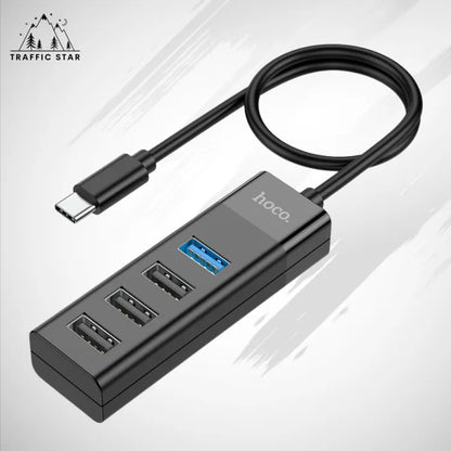 Hoco Type-C hub 4-in-1 “HB25 Easy mix” Type-C to USB3.0+USB2.0*3