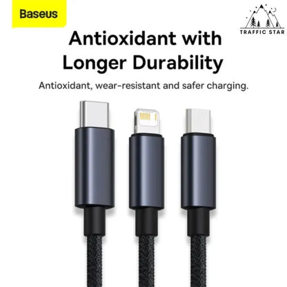 Baseus 3 in 1 USB Cable 3.5A Fast Charging