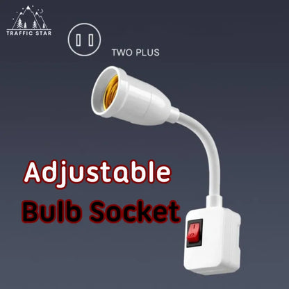 Adjustable Bulb Socket with male plug and switch Socket only (ချိန်ညှိနိုင်သော မီးခေါင်းအထိုင်)