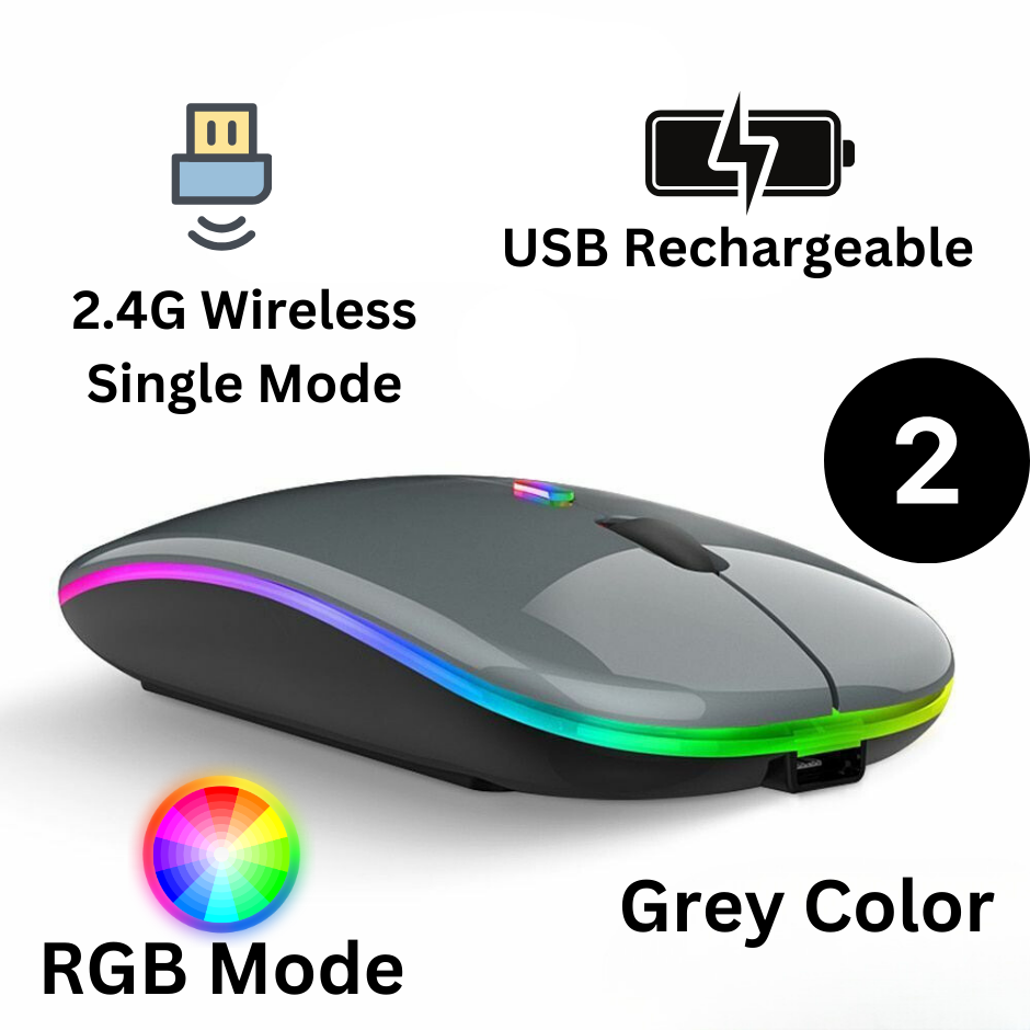 Rechargeable Wireless Silent Optical Mouse