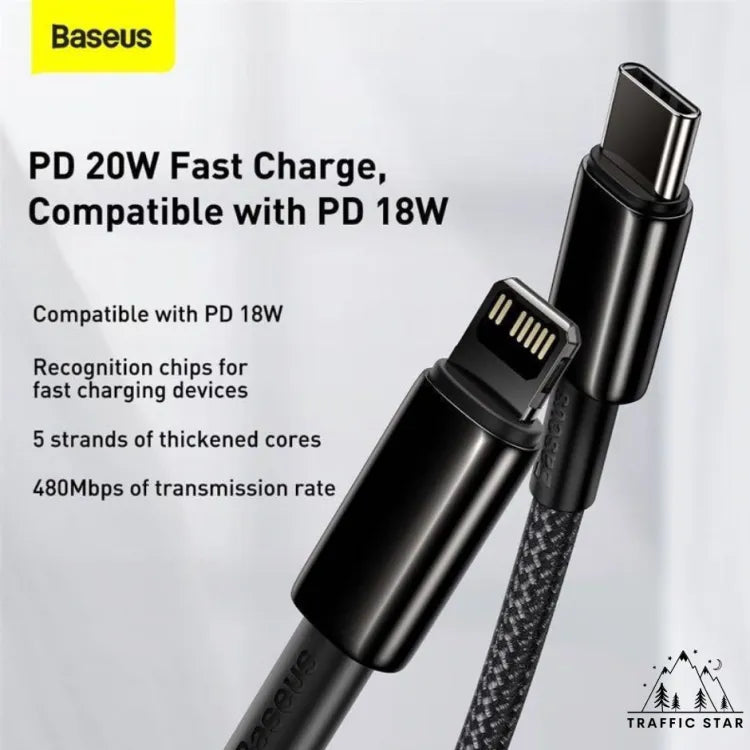 Baseus PD 20W Fast Charing Type C to Ligntening Data Cable