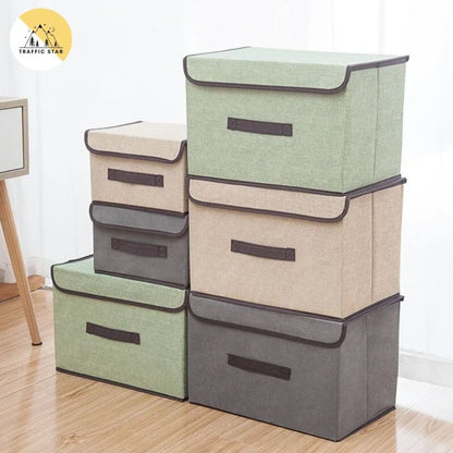 Large Capacity Storage Box With Lid Space Saving Storage And Organizer