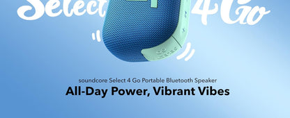 Soundcore Select 4 Go Bluetooth Speaker by Anker, Mini Portable Shower Speaker