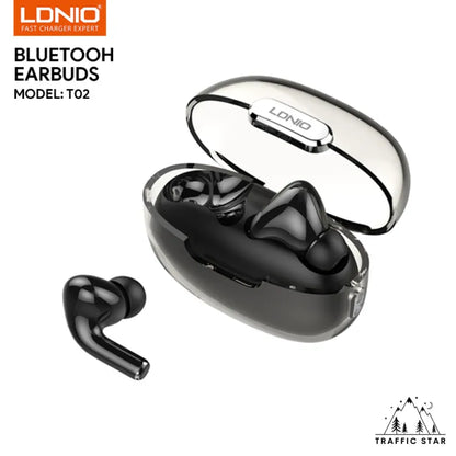 LDNIO T02 Bluetooth Earbuds, Waterproof Gaming, Built-in microphone, TWS Wireless Earbud