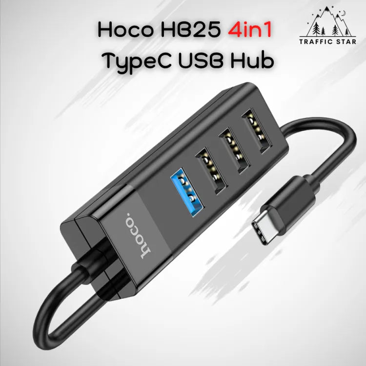 Hoco Type-C hub 4-in-1 “HB25 Easy mix” Type-C to USB3.0+USB2.0*3