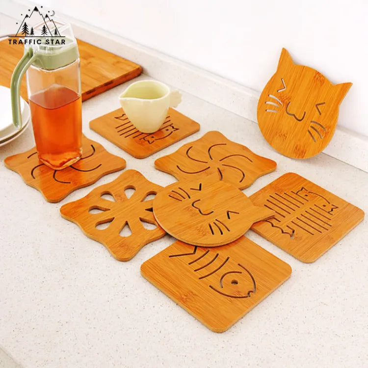 Heat Resistance Kitchen Wood Coasters