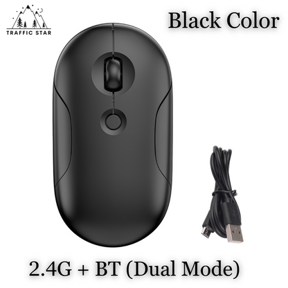 Wireless Silent Mouse 2.4G + BT Dual Mode Rechargeable DPI Adjustable