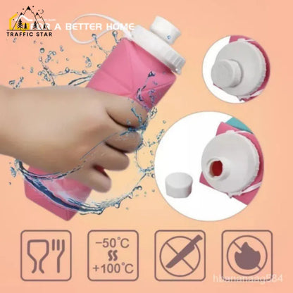 SPECIAL MADE Collapsible Water Bottles Leakproof Valve Reusable BPA Free Silicone Foldable Travel Water Bottle