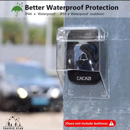 Waterproof cover for wireless doorbell