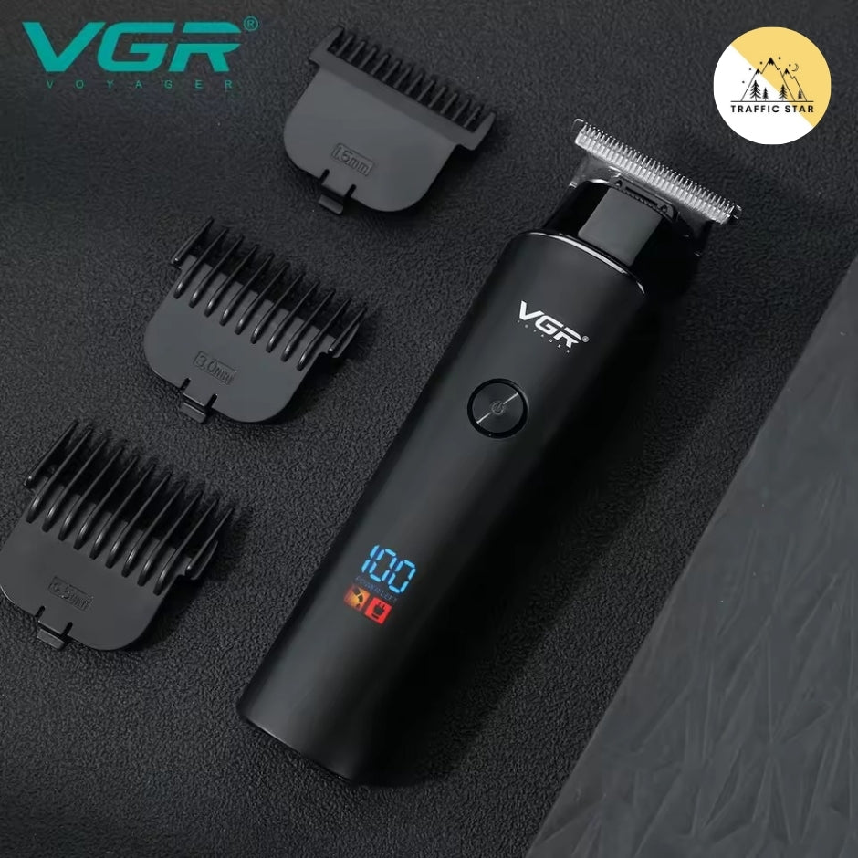 VGR Hair Trimmer 0mm LED Hair Clipper V-937 Digital Display USB Rechargeable