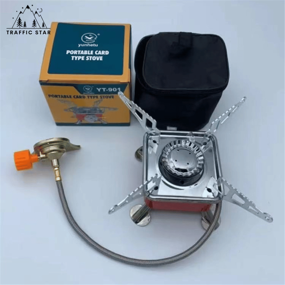 Outdoor Camping Foldable Gas Stove With Extension Cord