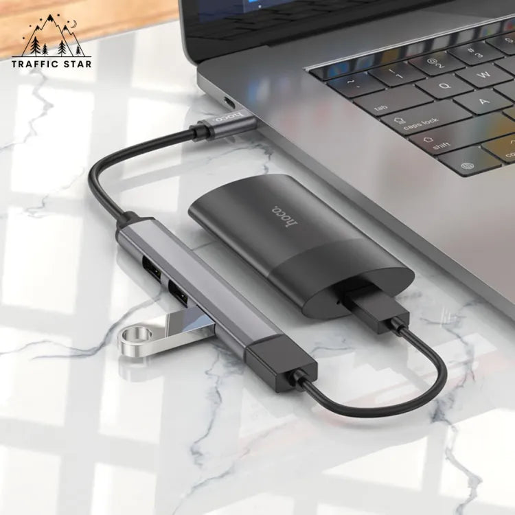 Hoco Type-C hub 4-in-1 “HB26” USB3.0+USB2.0*3