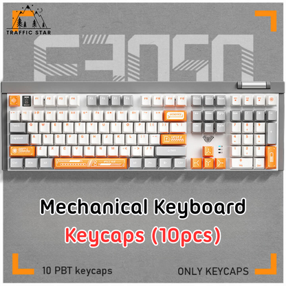 AULA PBT Keycaps 10 Keys Anti-Slip High Quality Removable Keycaps (Keyboard Keycaps 10pcs)