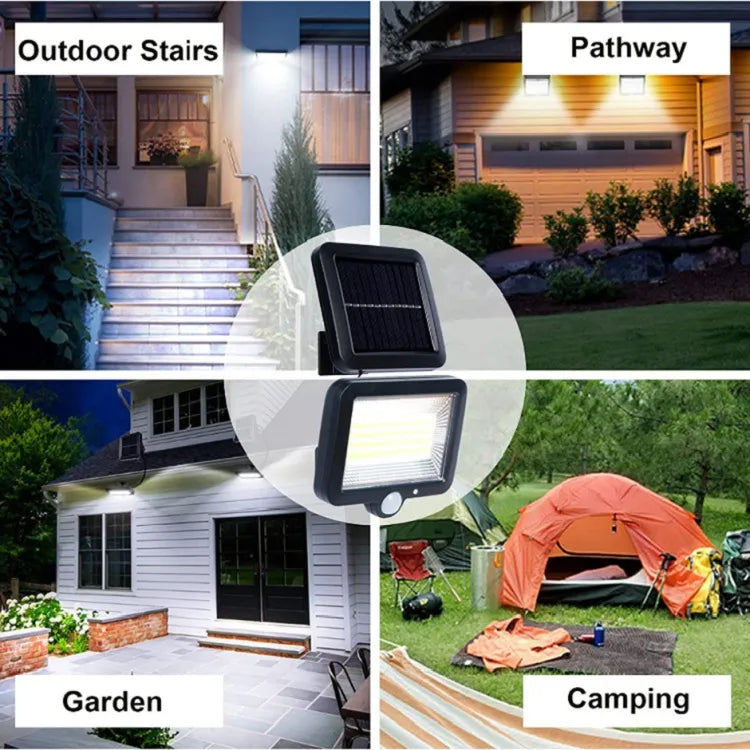 Wall Mount Solar Outdoor COB 120 LED Light