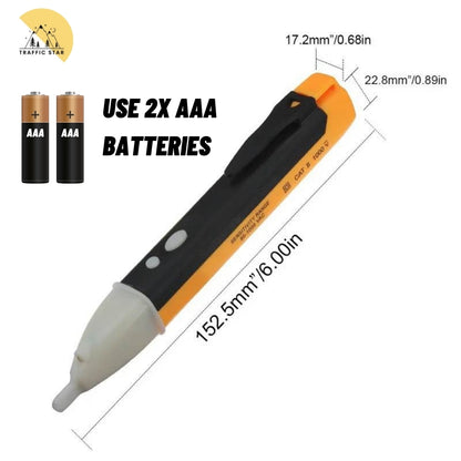 Voltage Alert ABS Plastic Pocket Pen 90-1000V Voltage Detector with LED Light