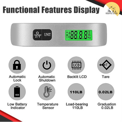 110lbs/50kg Luggage Weight LCD Display Digital Portable Scale Weighting Device (High Quality)