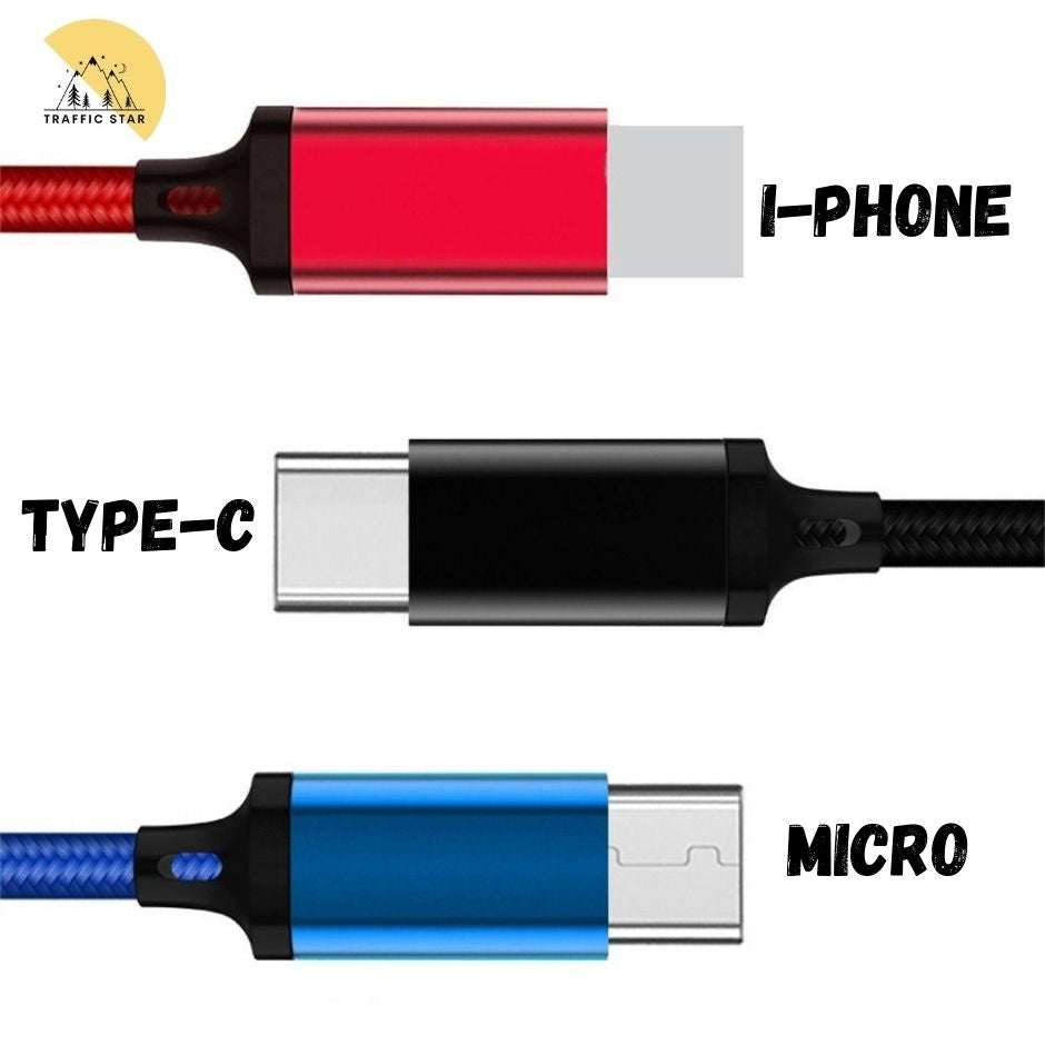 3 in 1 Charging Cable 2.4A Max
