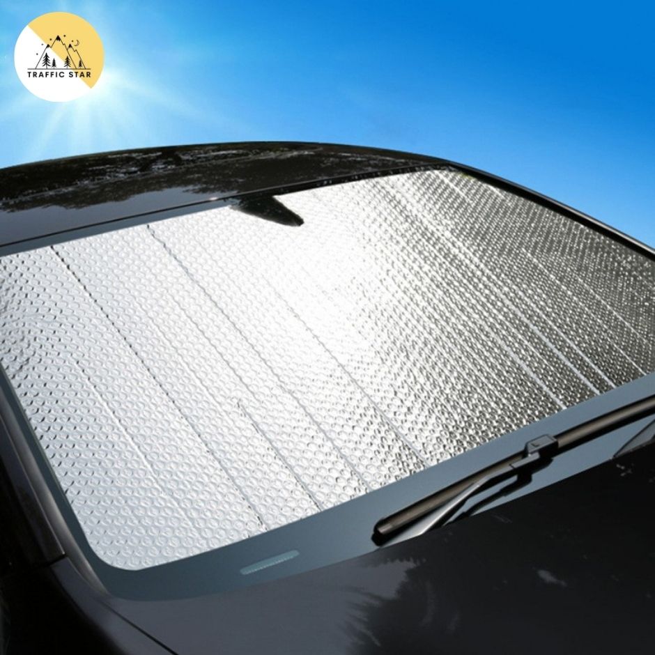 Silver Aluminum Foil Sunscreen Car Heat Insulation 130 x 60 cm