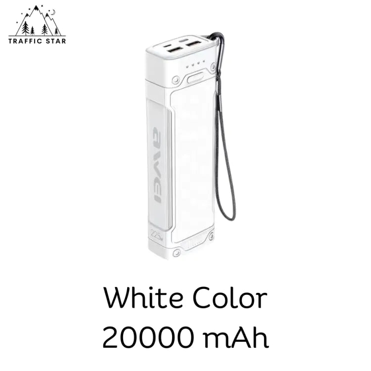 AWEI P175K 20000mAh Powerbank / 22.5W 5A PD + QC Super Fast Charging / 3 Output 2 Input / LED Torch Light