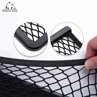 Car Storage Net Phone Holder Little Things Organizer Storage Pocket(ကားအတွင်းခန်းတွင် ကပ်၍ရသော ထည့်စရာနေရာ)