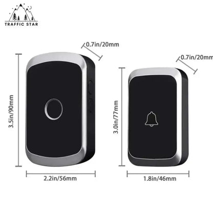 CACAZI Wireless Doorbell Set AC and DC Battery + USB Version