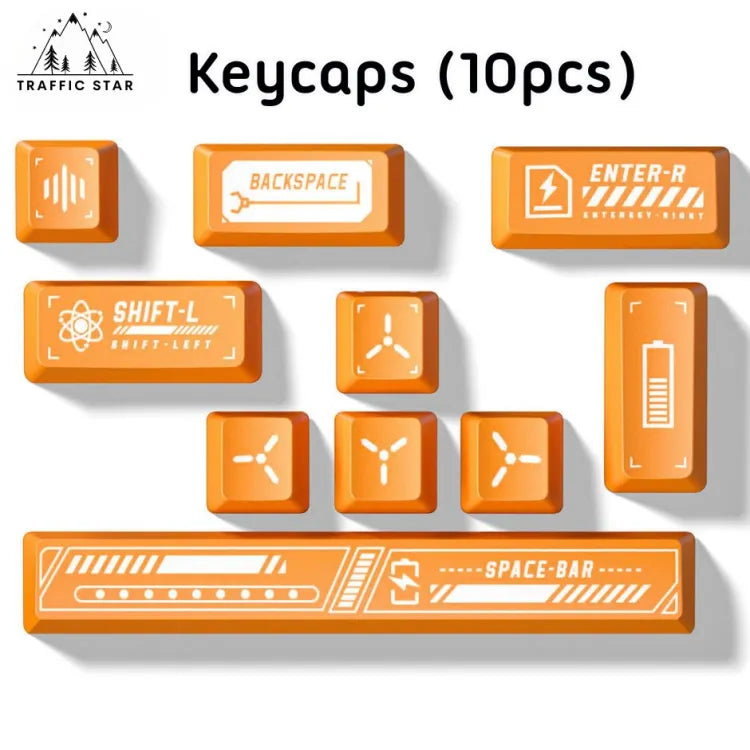 AULA PBT Keycaps 10 Keys Anti-Slip High Quality Removable Keycaps (Keyboard Keycaps 10pcs)