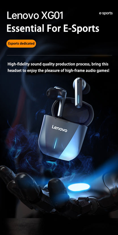 Lenovo XG01 Gaming Earbuds Low Latency TWS Ipx5 Waterproof Earbuds