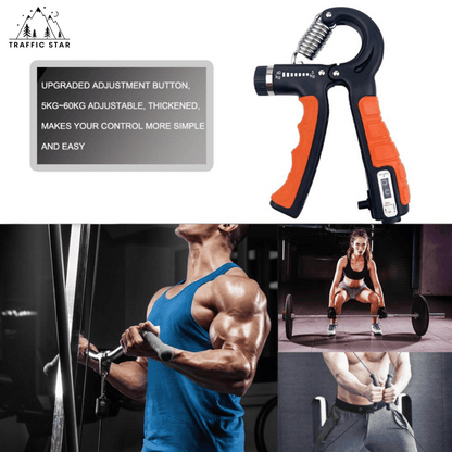 Portable Handgrip Exerciser Adjustable 5-60kg With Counter