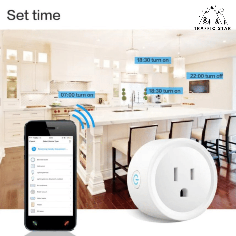 WiFi Smart Plug US Socket Smart Home Power Monitor Timing Outlet Voice Control