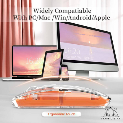 Transparent Wireless Silent Mouse Dual Mode BT5.1 + 2.4G